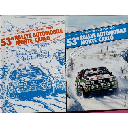 1985 Program and Regulations Rallye Monte-Carlo