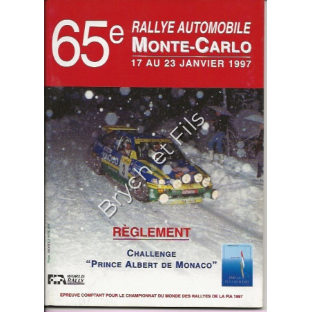 1997 Regulations Monte-Carlo Rallye 