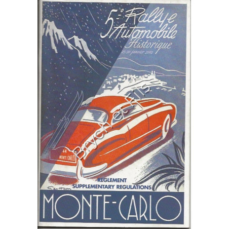 2002  RALLYE HISTORIQUE MONTE-CARLO- Programme et Règlement
