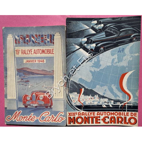 19ème  RALLYE MONTE-CARLO- Règlement de 1948 et programme de 1949