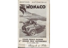 Programme Grand Prix Monaco 1936