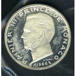 5 FRANCS MONACO 1966 ESSAI ARGENT FDC