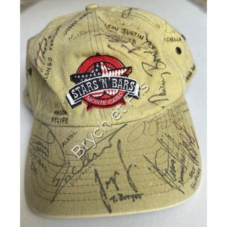 Casquette Stars'N'Bars signée par de nombreux  pilotes F1