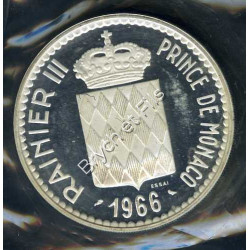 10 FRANCS MONACO 1966 ESSAI ARGENT FDC