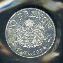 10 FRANCS MONACO 1974 ESSAI ARGENT FDC
