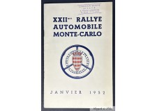 1952 Réglement XXIIè RALLYE de MONTE-CARLO 