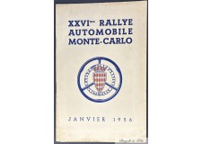 1956 Regulations XXVIè Monte-Carlo Rallye 