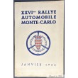 1956 Réglement XXVIè  RALLYE de MONTE-CARLO 