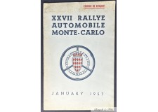 1957 Regulations XXVIIè Monte-Carlo Rallye 