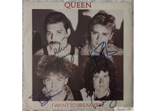 "QUEEN"     Vinyle 45T avec 4 signatures