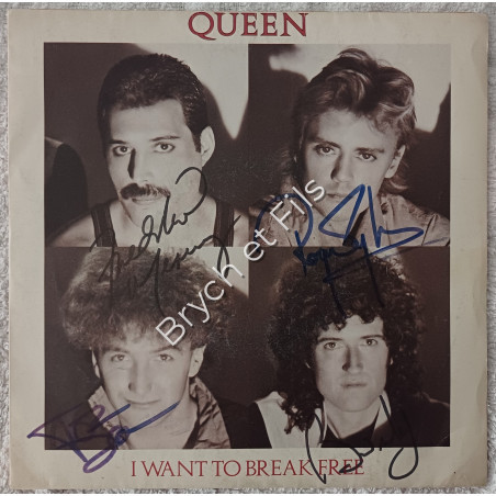 "QUEEN"     Vinyle 45T avec 4 signatures