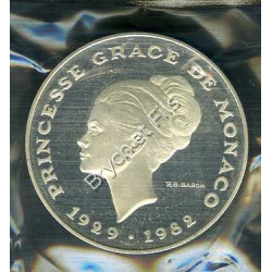 10 FRANCS MONACO PIEFORT ARGENT FDC 1982