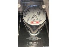 Helmet signed by many pilots