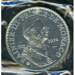 50 FRANCS MONACO 1974 ESSAI ARGENT FDC