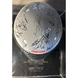 Helmet signed by many pilots