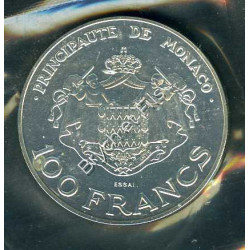 100 FRANCS MONACO 1982 ESSAI ARGENT FDC