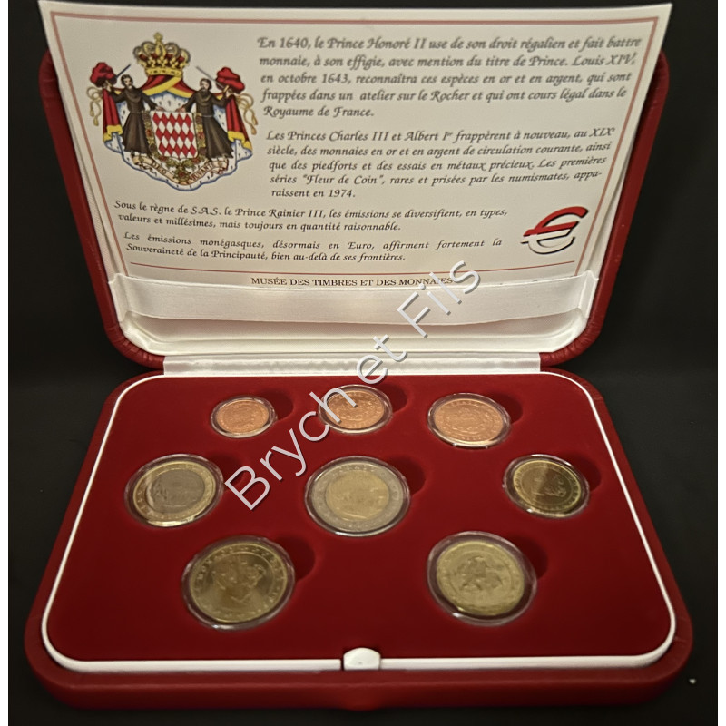 MONACO  2001. COFFRET  8 pièces