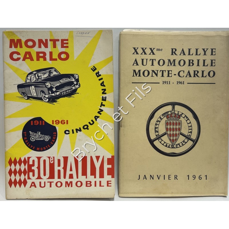 1961 PROGRAMME et REGLEMENT XXXè RALLYE MONTE-CARLO
