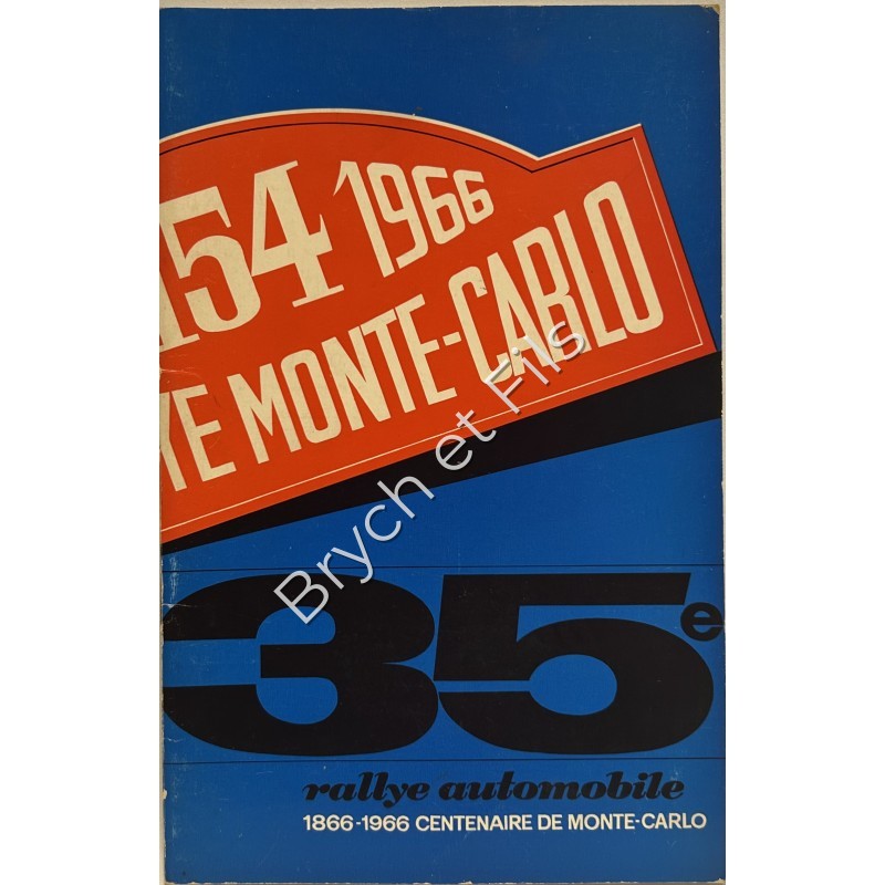 1966 XXXVè RALLYE MONTE-CARLO