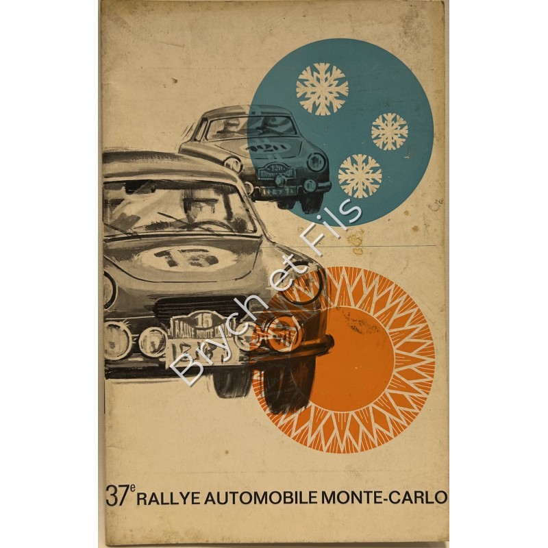 1968 PROGRAMME 37è RALLYE MONTE-CARLO