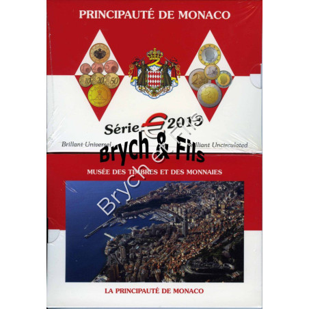Monaco 2013 BU coffret 9 pièces 2 euro à 1 ct plus 2 euro ONU